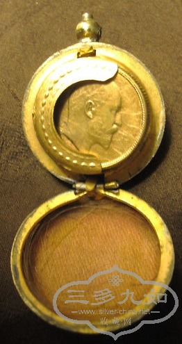 EDWARDIAN BRASS SOVEREIGN CASE 1902 GBP20.51+6shipping B.jpg