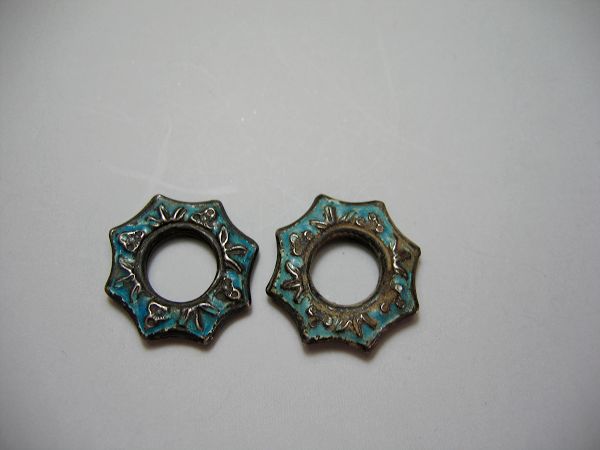 烤蓝小环一对