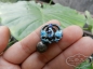 【镂空烧蓝团鹤老银扣子】很好的DIY配件