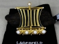 CHANEL设计师老佛爷/KARL LAGERFELD金色珐琅帆船胸针 复古时尚